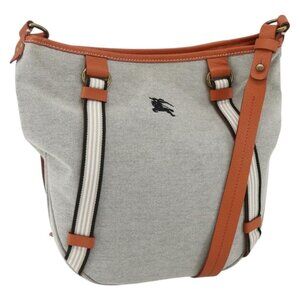Authentic BURBERRY Blue Label Shoulder Bag Canvas Beige